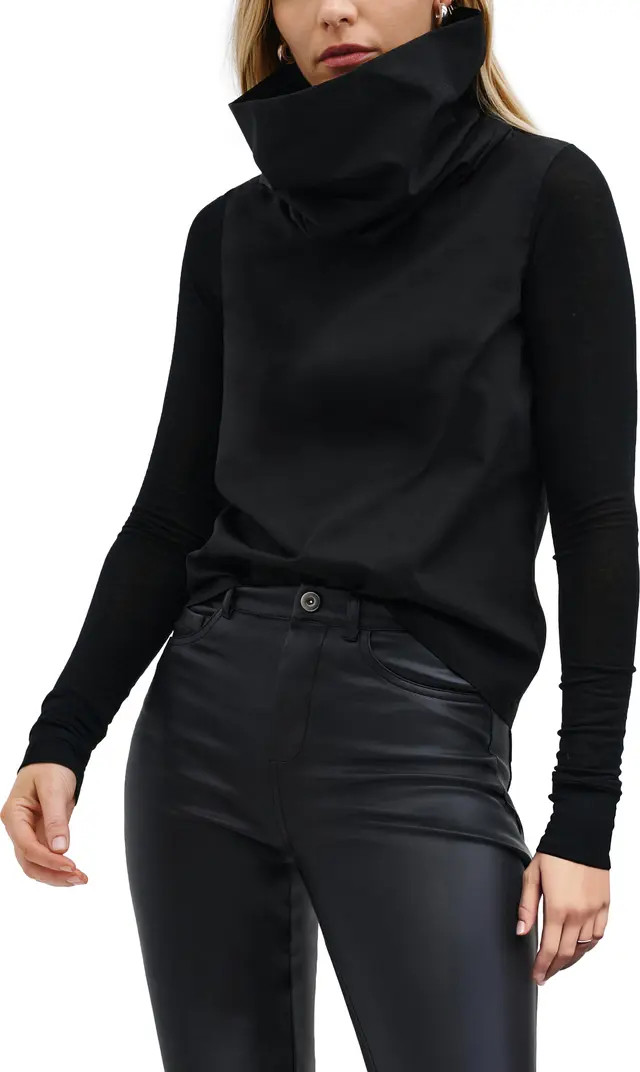 Atlantic Turtleneck Mixed Media Top | Nordstrom