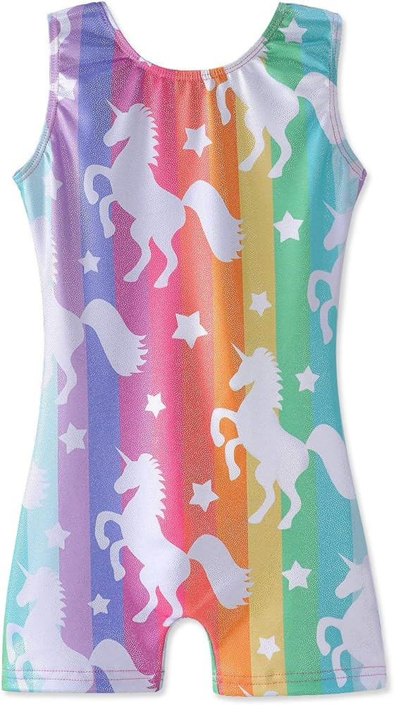 HOZIY Gymnastics Leotards for Girls Unicorn Aurora Rainbow Mermaid Dinosaur Cupcake Sparkle Biket... | Amazon (US)