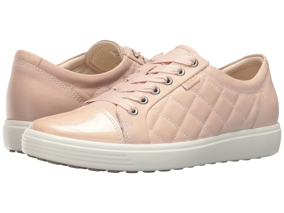 ECCO - Soft 7 Quilted Tie (Rose Dust/Rose Dust) Women's Lace up casual Shoes | Zappos