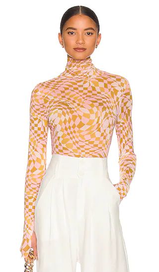 Zadie Top in Blush Checkerboard | Revolve Clothing (Global)