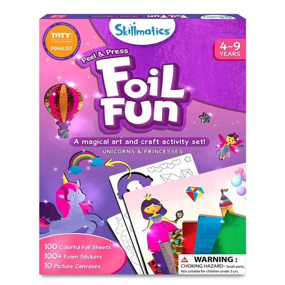 Skillmatics Foil Fun Unicorns & Princesses No Mess Craft Kit, (100+ Piece Art Set) | Walmart (US)