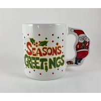 Vintage 1980S Season's Greetings Santa Christmas Coffee/Tea/Hot Cocoa/Soup Mug | Etsy (US)