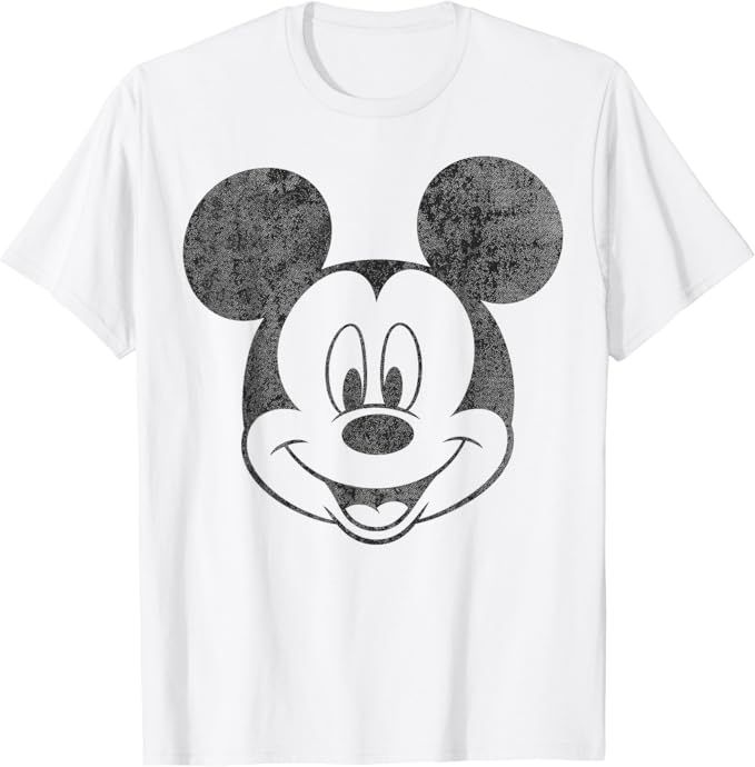 Disney Mickey Mouse Black and White Portrait T-Shirt | Amazon (US)