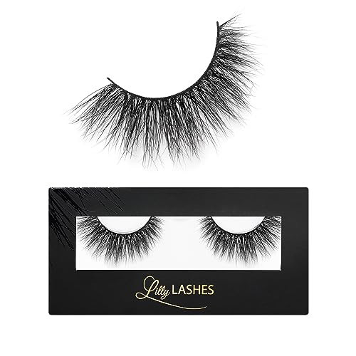Lilly Lashes Sydney 3D Mink Lashes, Mink Eyelashes, The Original Lilly Lash For Wispy & Natural Look, Reusable Eyelashes up to 25x, Fluffy Lashes, Strip Lashes, Lash Glue not Included | Amazon (US)