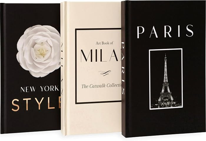 Libros falsos decorativos de moda para decoraci\u00f3n de estantes del hogar | Amazon (US)