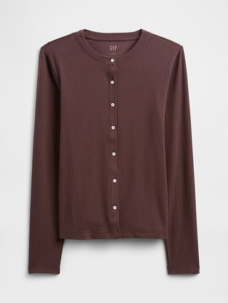 Ribbed Button-Up Top | Gap Factory