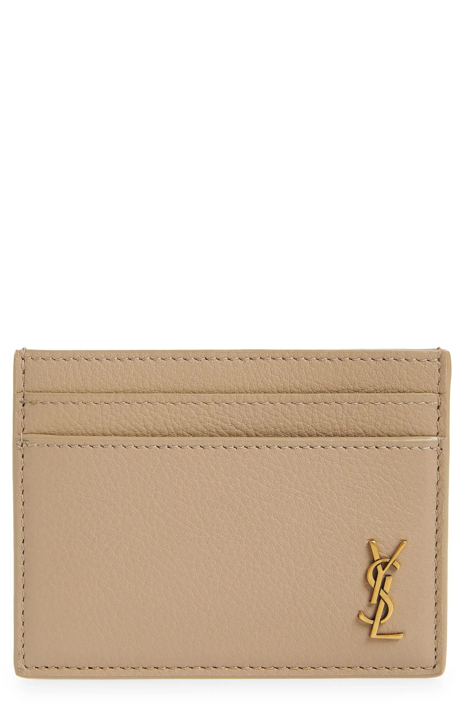 Saint Laurent Monogram Leather Card Case | Nordstrom | Nordstrom