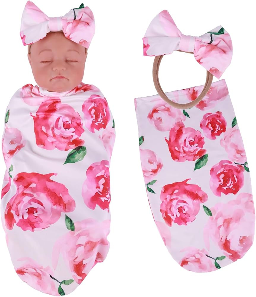 BABESIDE Reborn Baby Doll Blanket with Doll Headband for 17-24 Inch Babydolls, Baby Doll Accessor... | Amazon (US)