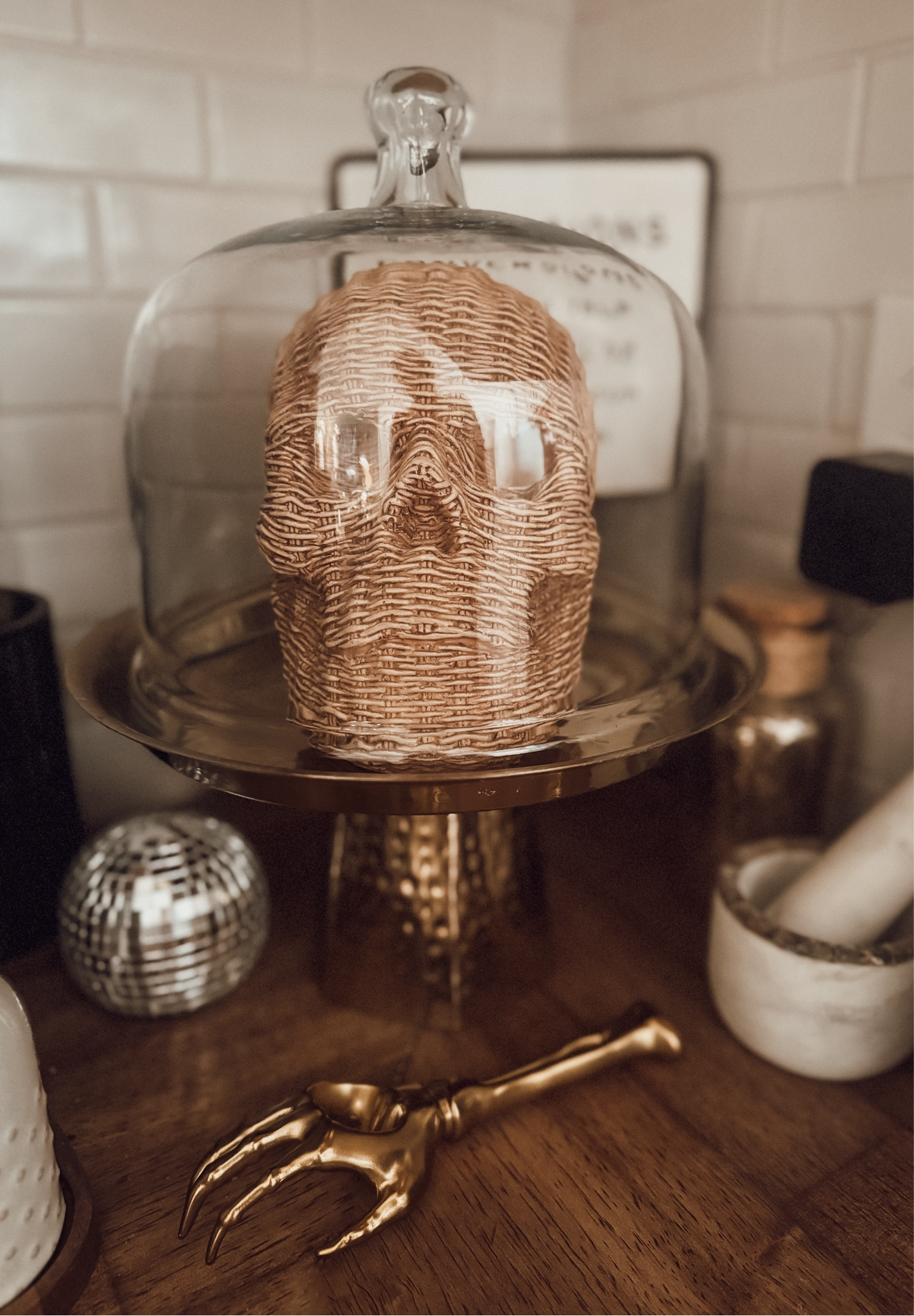 I can’t believe how cute this skull is…great quality and under $7 😱
Also the skeleton hand bottle opener 👌 $5 👀
The cloche was from Home Goods on clearance, but I linked a few! 

#LTKFallSale #LTKSeasonal #LTKHome