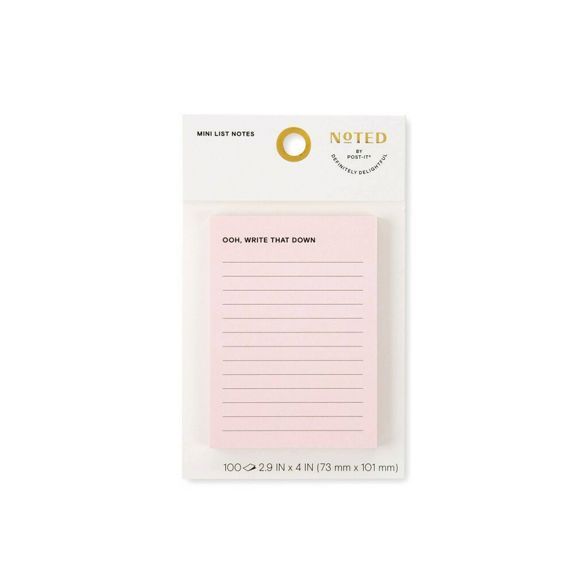 Post-it Lined Printed Notes 3&#34;x4.25&#34; - Pink | Target