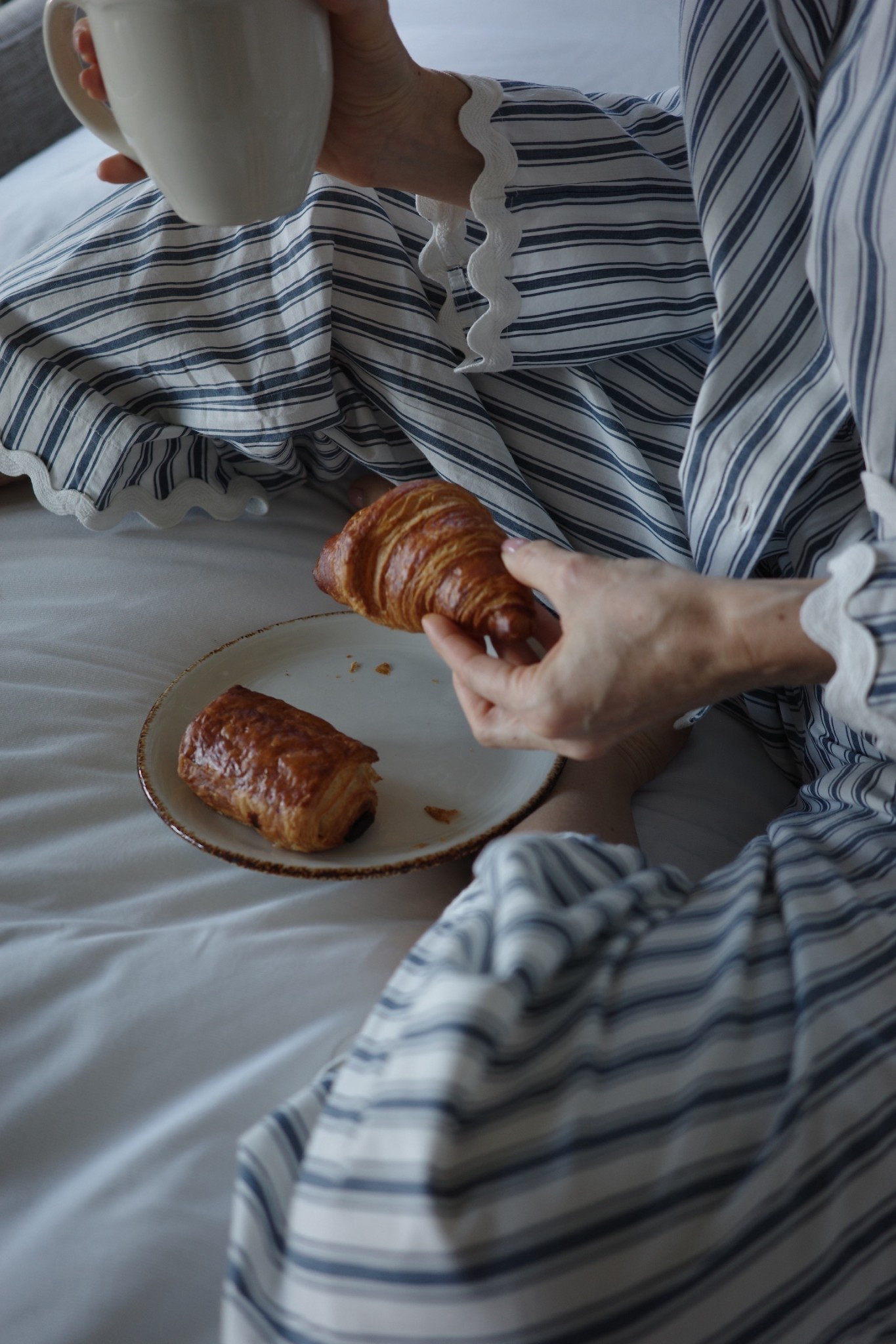 Breakfast in bed + my favorite scalloped trim pajamas? Yes please. 

#LTKmorningroutine #LTKootd #LTKselfcare