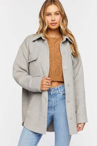 Drop-Sleeve Button-Front Shacket | Forever 21 (US)