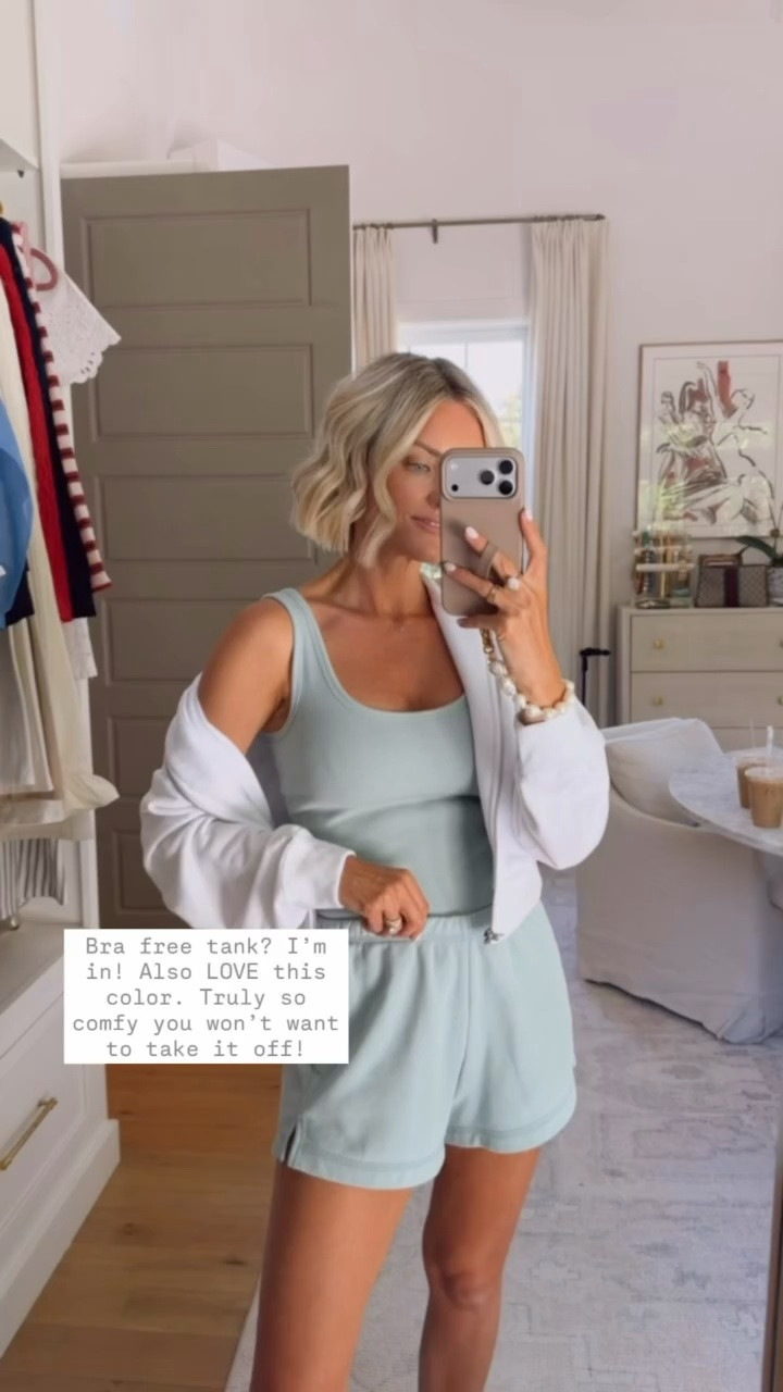 The tank I’ll be living in this summer 😍👏🏼 several other colors available but I love this green for spring/summer! Wearing size small. 

Loverly Grey, Abercrombie, loungewear, matching set, summer fashion, summer outfit ideas

#LTKootd #LTKSeasonal