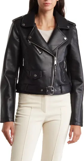 Rebecca Minkoff Faux Leather Crop Moto Jacket | Nordstromrack | Nordstrom Rack