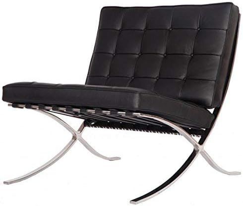 eMod - Modern Pavilion Chair Italian Leather (Black) | Amazon (US)