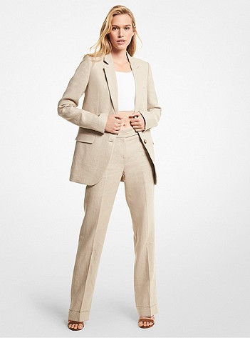 Washed Linen Pants | Michael Kors US
