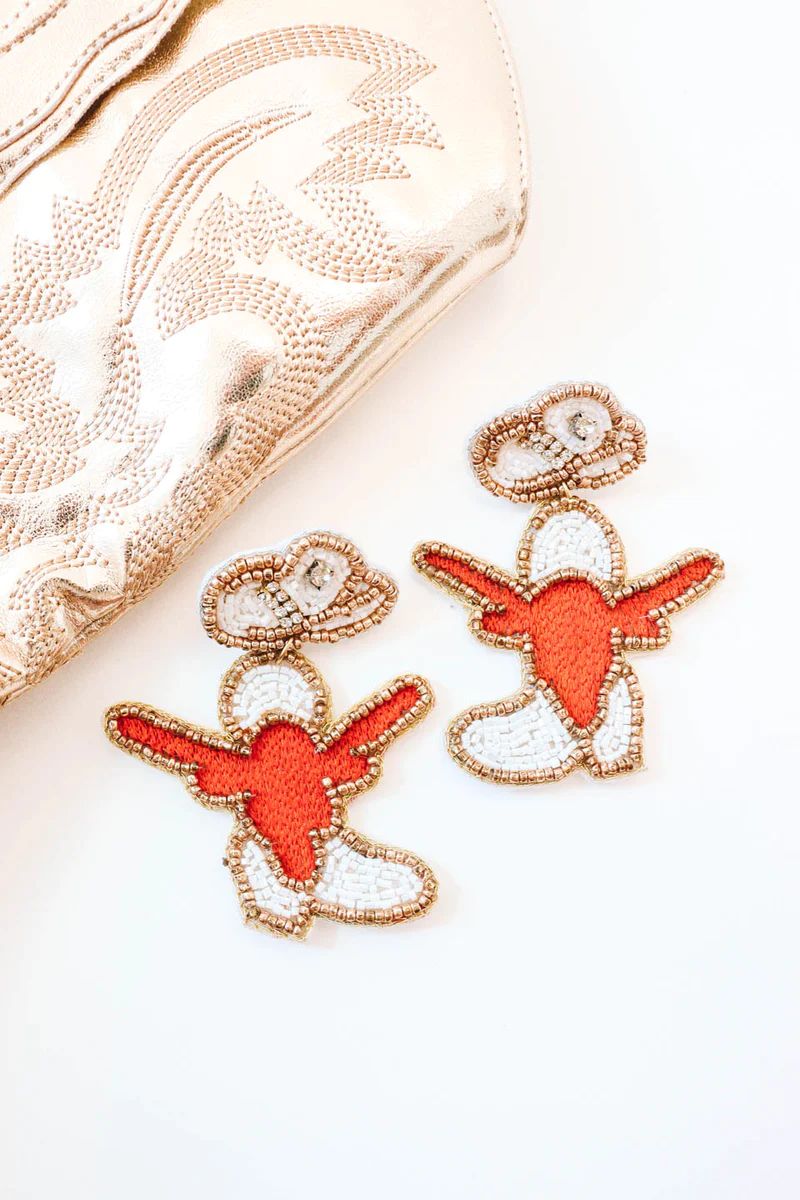 Victory Vibes Earrings - Longhorn | The Impeccable Pig