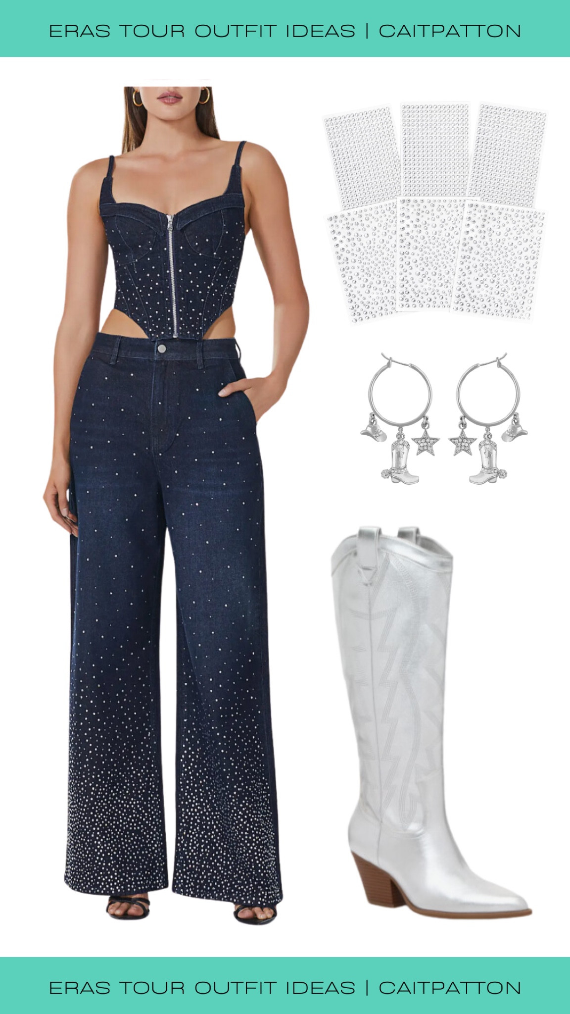 Fun denim outfit idea for the Eras Tour! 

Denim set, two piece set, matching set, rhinestone set, denim matching set, denim two piece set, metallic cowboy boots, metallic cowgirl boots, facial gems, Debut outfit idea, Eras Tour outfit idea, Eras Tour outfit, Eras Tour outfits, Debut outfits, Debut Eras outfit, Debut eras outfits, Debut eras tour outfit, debut eras tour outfits, Debut eras tour outfit ideas, debut eras tour outfit idea

#LTKsalealert #LTKstyletip #LTKshoecrush