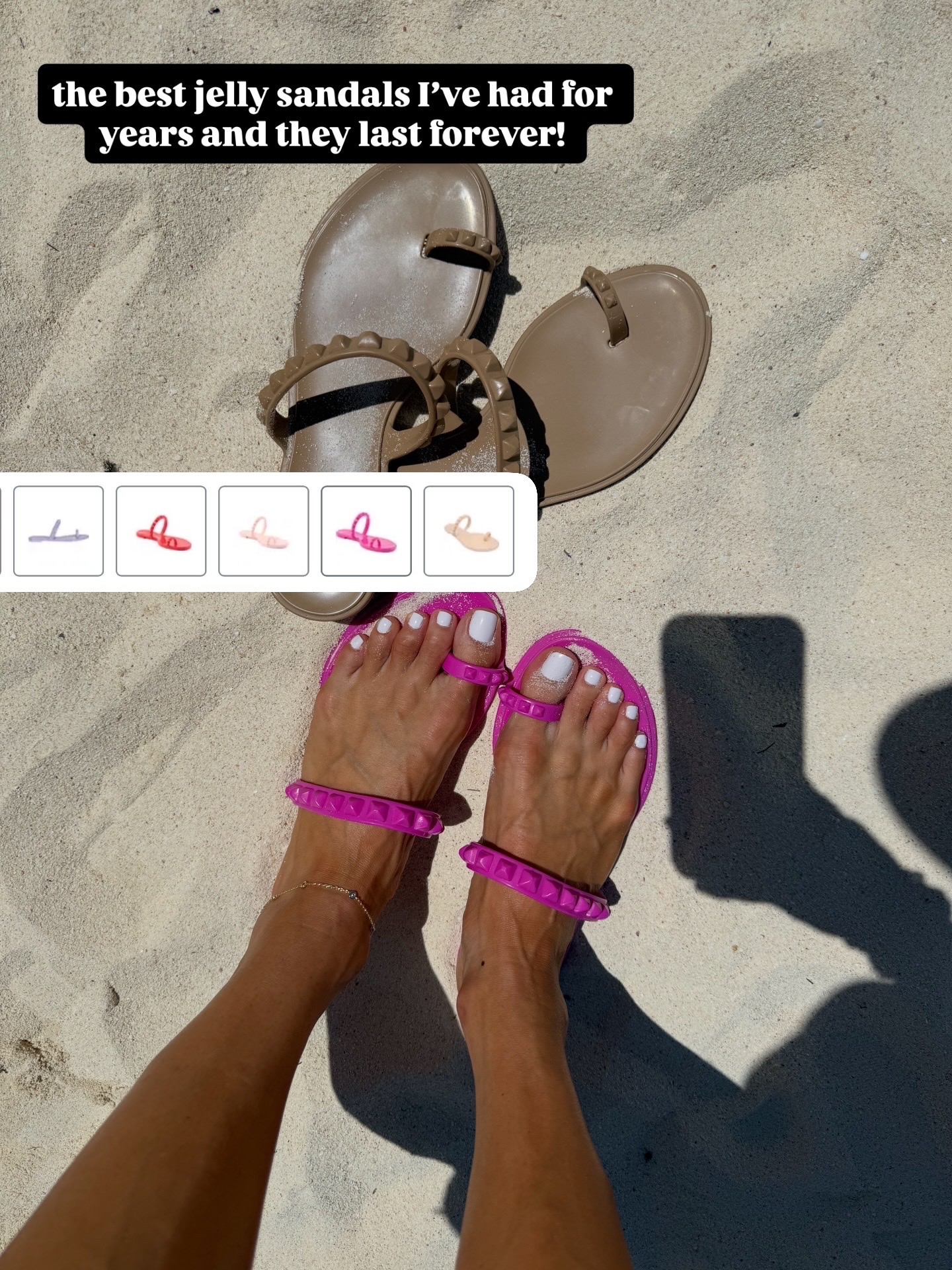 My favorite jelly sandals vacation

#LTKootd