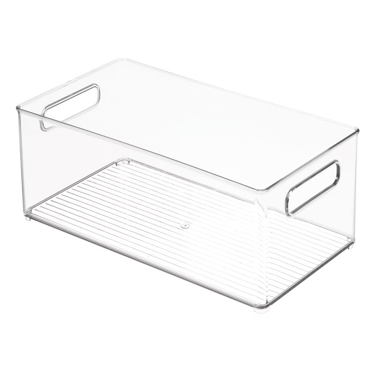 iDESIGN Kitchen Binz Plastic Deep Stackable Organizer with Handle: Clear Kitchen Cabinet Storage,... | Target