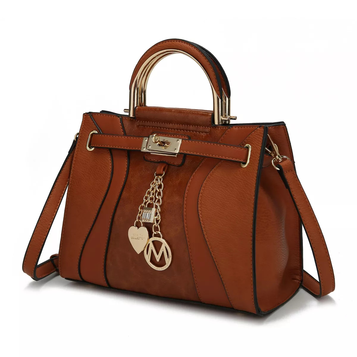 MKF Collection Cassia Medium Vegan Leather Satchel Bag by Mia K- Cognac | Target