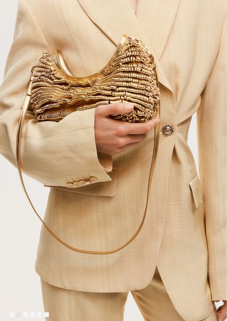 Gold leather trim crossbody bag 

#LTKSeasonal #LTKstyletip #LTKitbag