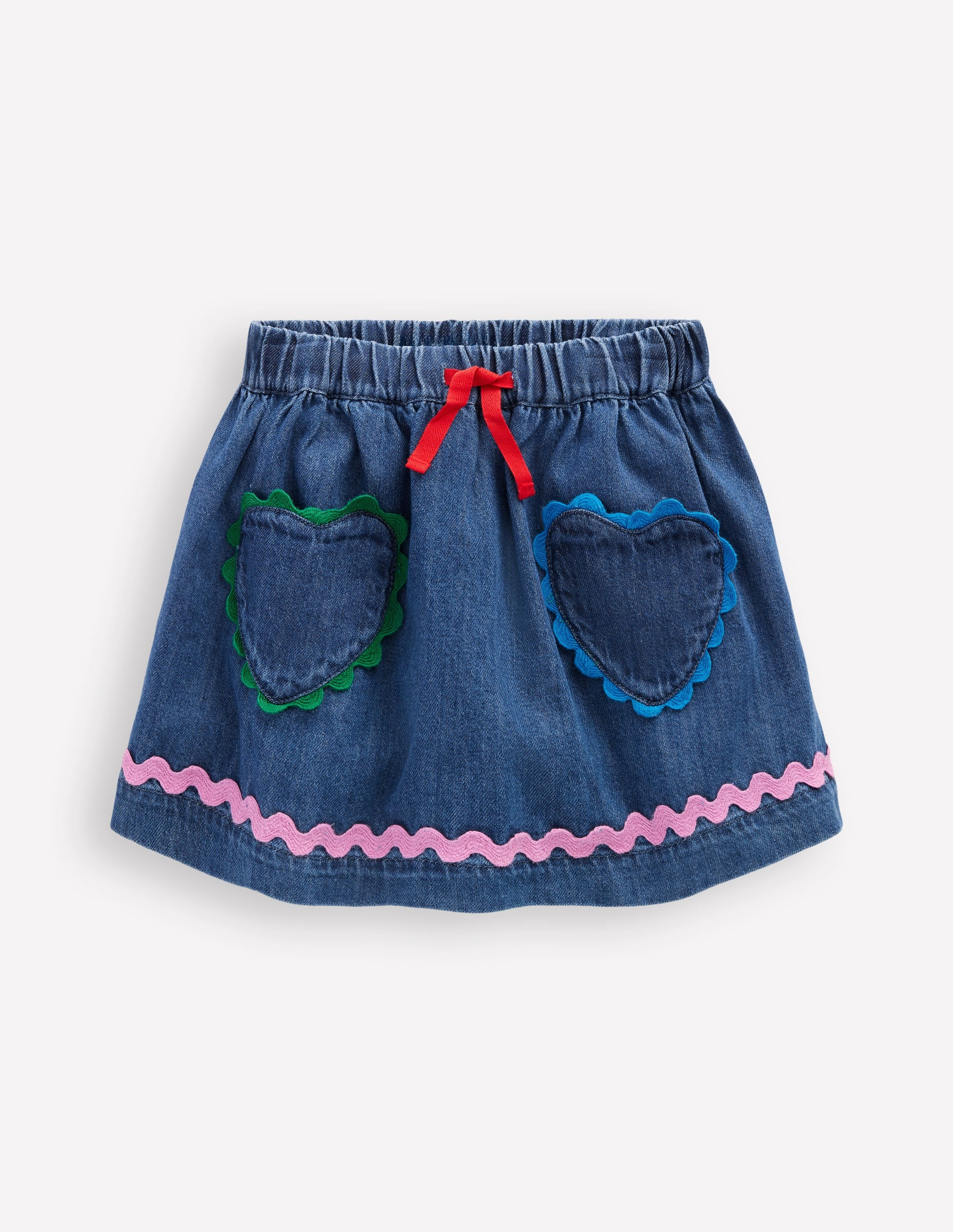 Ric Rac Skirt-Mid Vintage Denim | Boden (US)