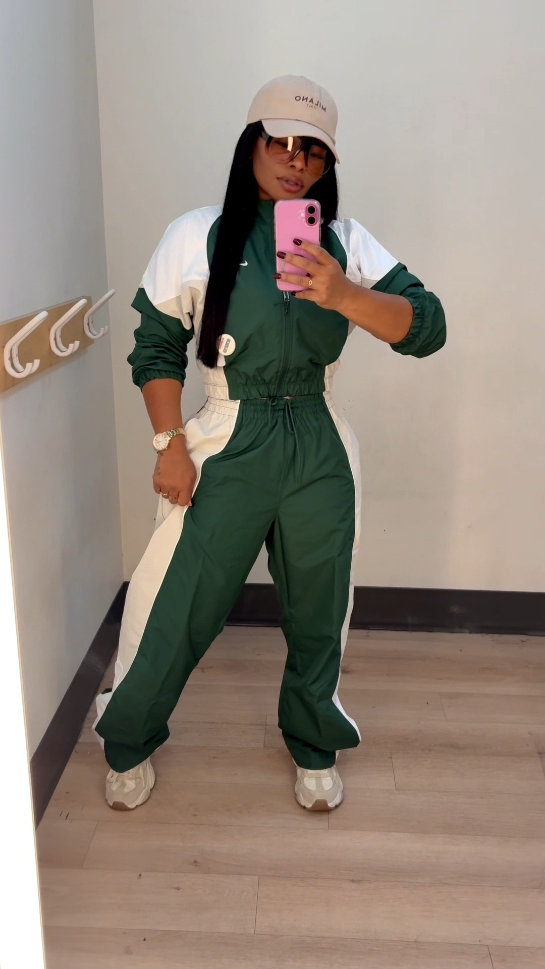For the girls who don’t play by the rules of aesthetics —

We can walk into the boardroom in a tailored two-piece suit and heels…
Then step into any room in a two-piece set from Nike and tennis shoes —
and our presence still commands the same respect.

5’2”, 156 lbs.
Size small jacket.
Size medium oversized track pants for that effortless, laid-back fit.

Because it’s never about the outfit — it’s about the energy.

Everything is linked in my LTK for the girls who ask.

New Nike look is eating DOWN.

#LTKgrwm #LTKActive #LTKootd