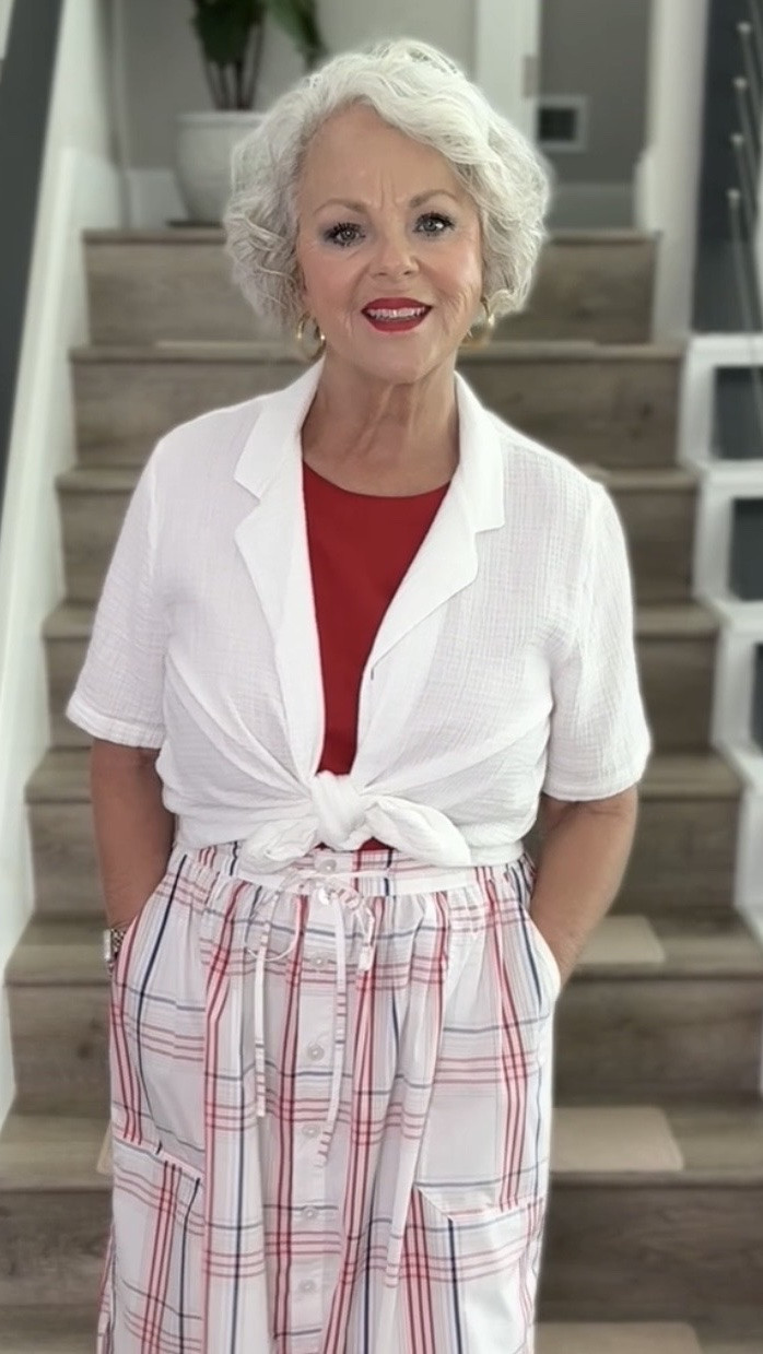 Another stunning Americana outfit for the upcoming 4th of July holiday! 🇺🇸 Perfect for lunch with friends, evening parties, and all your patriotic celebrations. Best of all, every piece is 100% cotton, so you’ll stay cool, comfortable, and stylish all day long!

#LTKOver40 #LTKootd