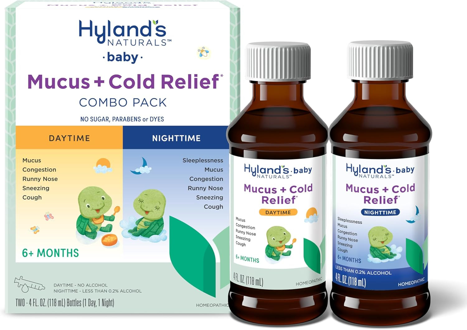 Hyland's Baby Mucus and Cold Relief, Day & Night Value Pack, Infant And Baby Cold Medicine, Decon... | Amazon (US)