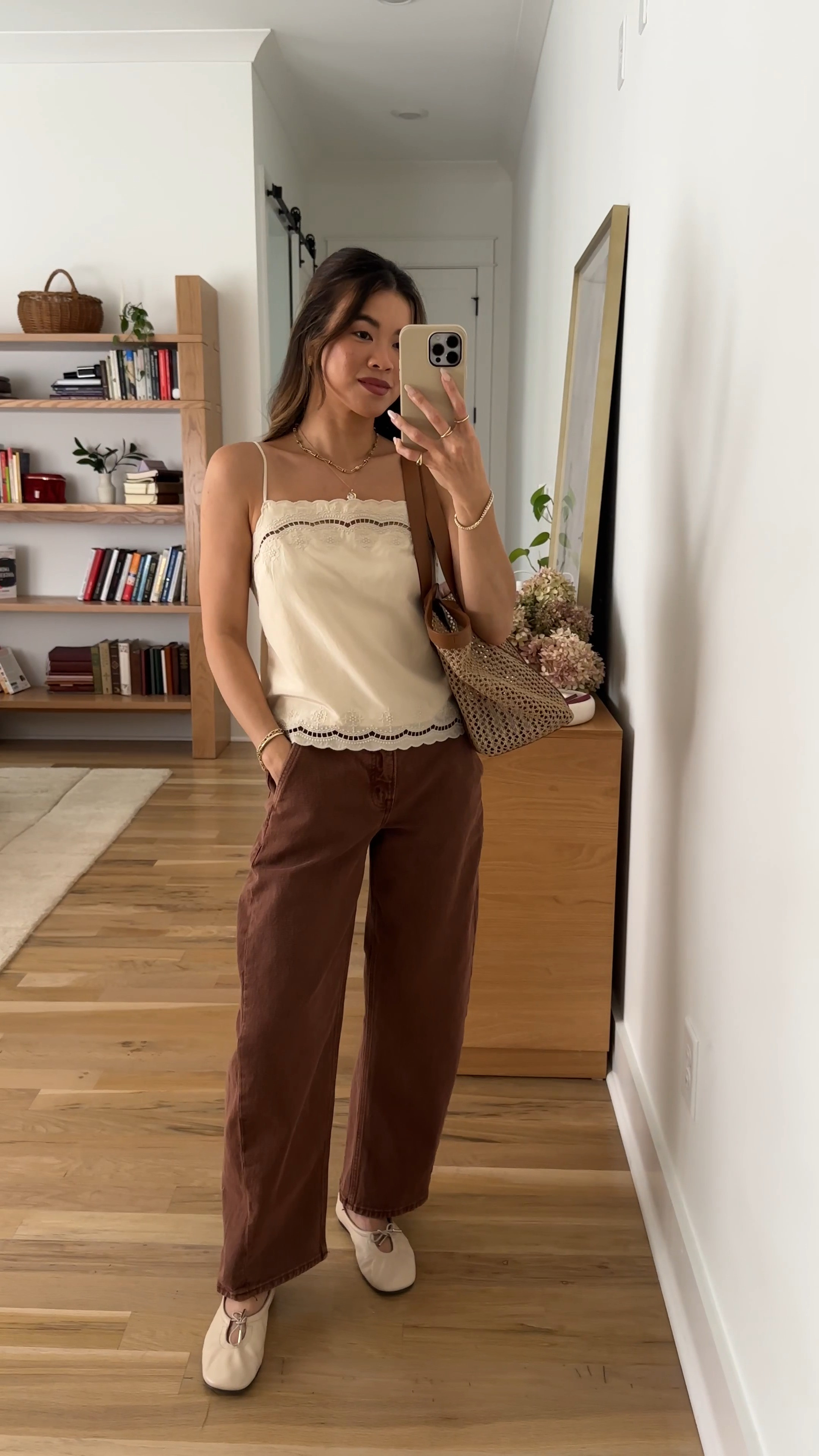 I love a dainty top for the summer! This @abercrombie tank is so cute in the cream color.

Sizing info:
-Abercrombie High Rise Barrel Jean (Size 24 Short in Chestnut Belted)
-Abercrombie Cotton-Silk Blend Cutwork Cami (Size XS in Light Beige)

Petite style, petite fashion, mom outfit, mom style, petite pants, petite outfit ideas, petite outfits, best pants for petite, petite denim, spring style, spring outfits, vacation outfits, summer outfits, Summer style, summer trends, summer blouse, fall jeans, fall pants, fall blouse, autumn top

#LTKootd #LTKSeasonal #LTKPetite