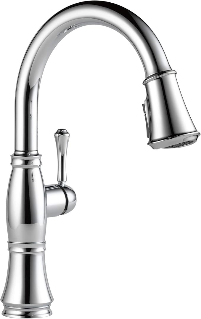 Delta Faucet Cassidy Pull Down Kitchen Faucet Chrome, Chrome Kitchen Faucets with Pull Down Spray... | Amazon (US)