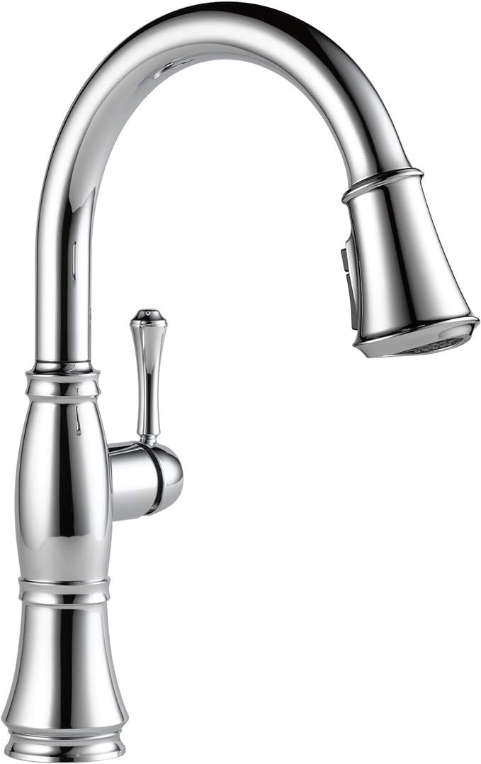 Delta Faucet Cassidy Pull Down Kitchen Faucet Chrome, Chrome Kitchen Faucets with Pull Down Spray... | Amazon (US)