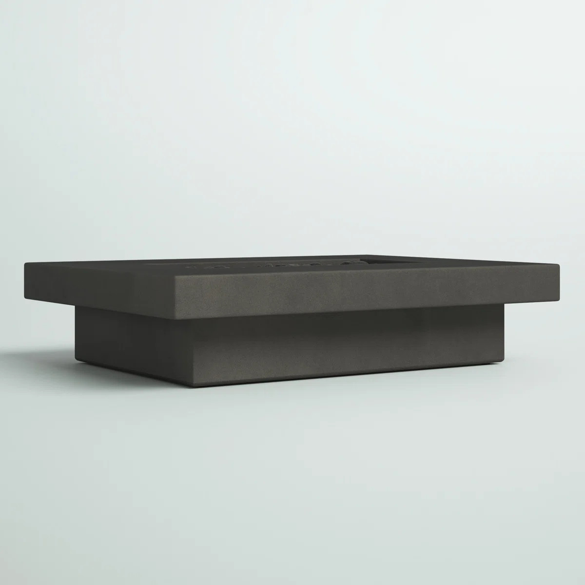 Cowden Rectangle 65,000 BTU Concrete Propane Fire Pit Table | Wayfair North America