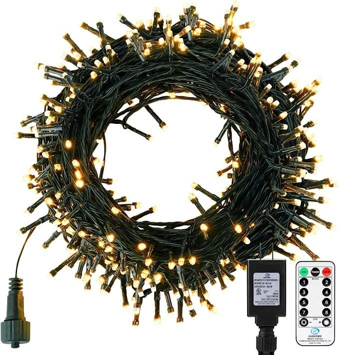Christmas Tree Lights Outdoor, 99FT 300 LED Twinkle Fairy Lights String with 8 Light Modes for Ch... | Amazon (US)