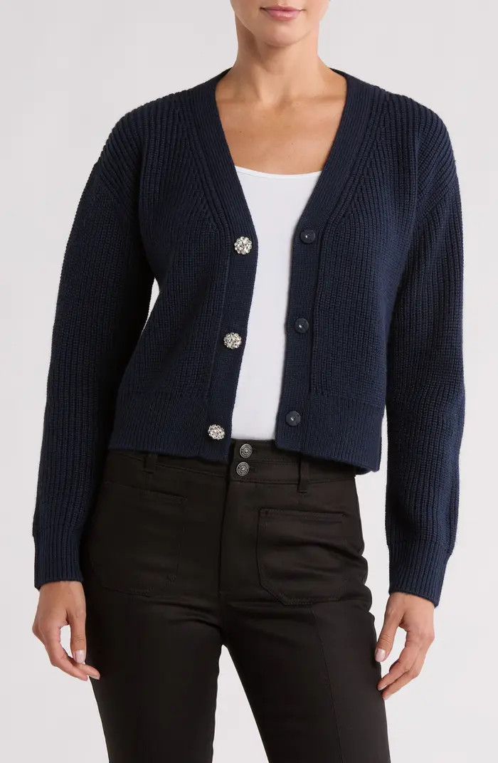 Palmer Rhinestone Button Cardigan | Nordstrom Rack
