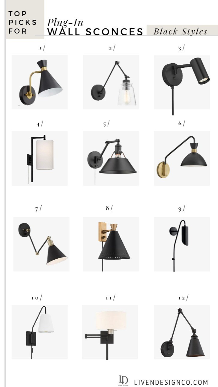 Plug in black sconce. Wall sconce. Swing arm sconce. Modern sconce. Bedside sconce

#LTKSeasonal #LTKHome #LTKSaleAlert