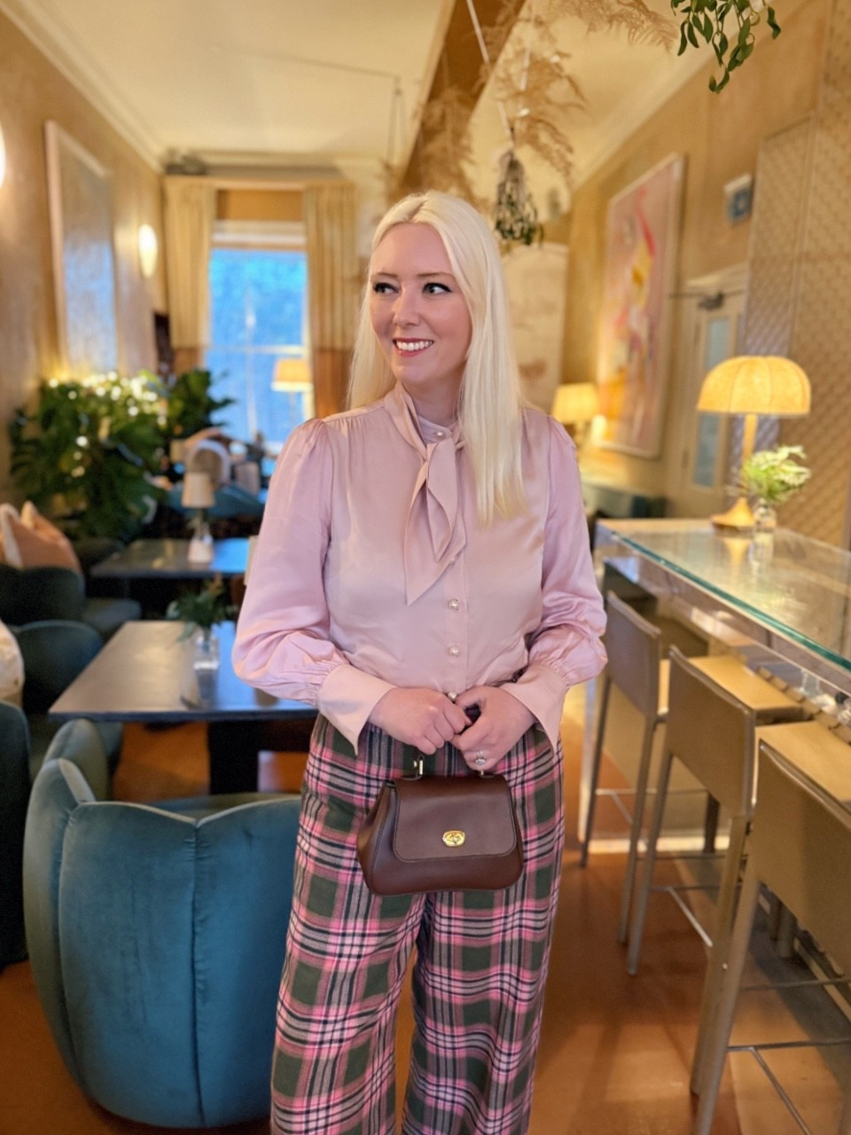 Festive pink Wednesday! 💗

I had so many compliments about my pink and green check Belgravia wool wide leg trousers from Boden - catch them while you can as these are special!

I partnered with my Pink Hall Tie Blouse with pretty pearl buttons from the signature LK Bennett collection (use my 15% discount code: REBECCALIPKINAUTHOR15) 

I also wore the Tusting Mini Holly Bag in Pecan Brown and plenty of other handbag ideas on the product list!

#LTKwinter #LTKeurope #LTKfestive