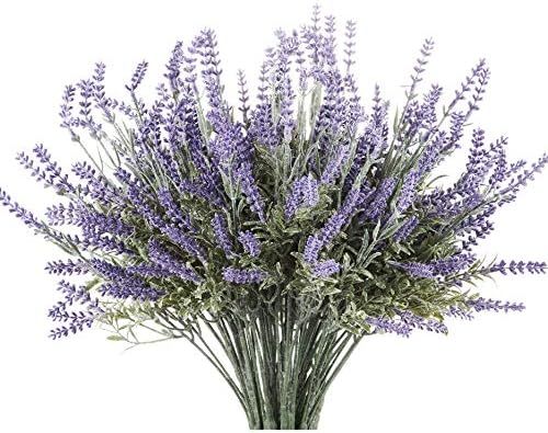Butterfly Craze Artificial Lavender Plant 4-PC Set - Fake Faux Silk Artificial Flower Plants for ... | Amazon (US)
