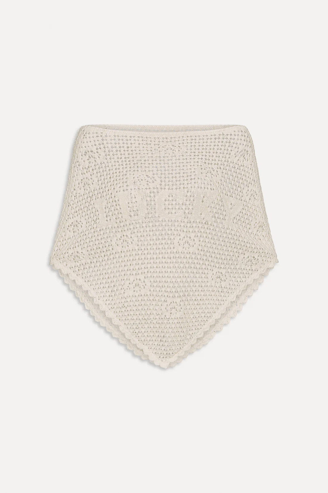 x BELLA HADID Western Crochet Poncho - White | Frankies Bikinis