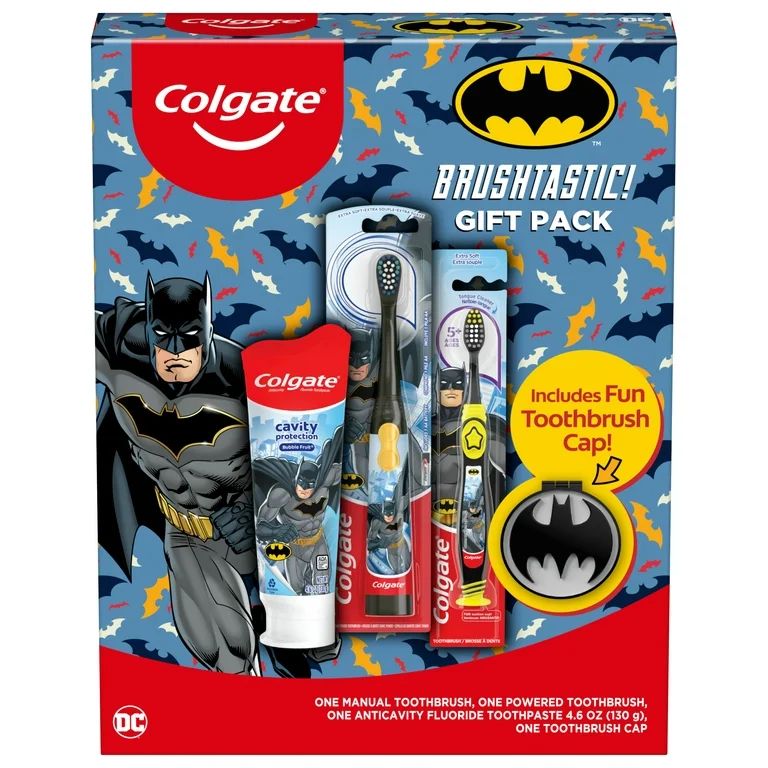 Colgate Kids Batman Toothbrush Set, One Batman Toothbrush, Kids Toothpaste, and Kids Battery Toot... | Walmart (US)