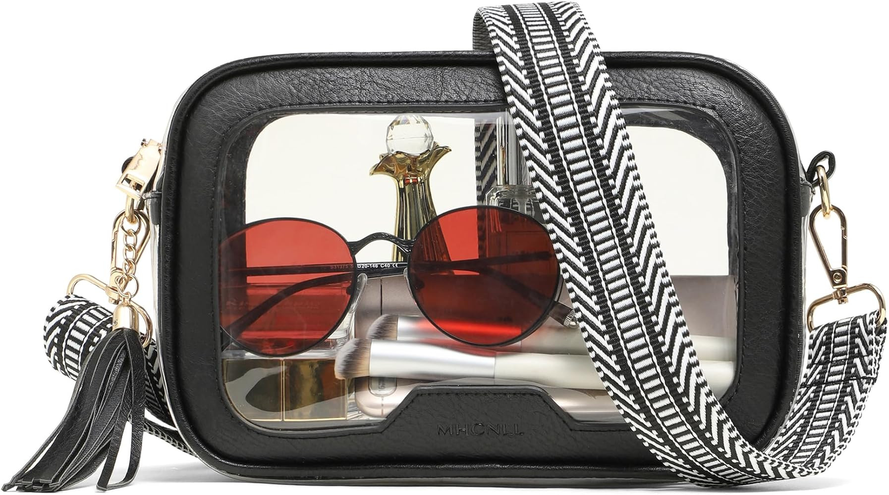 MHCNLL Clear Crossbody Bag Stadium Approved,Transparent Purse for Women with Guitar Strap, See Th... | Amazon (US)