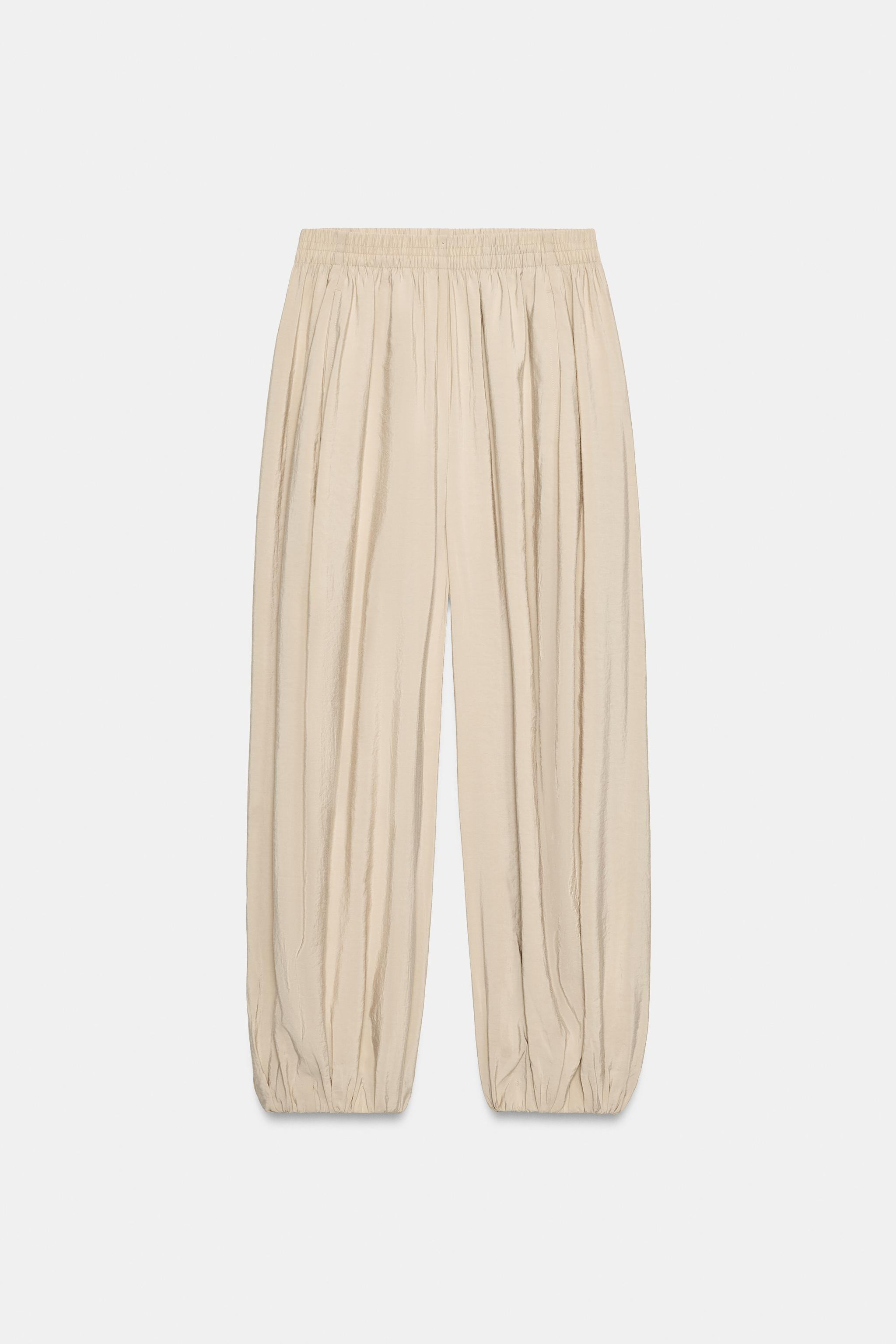 ELASTIC WAIST BALLOON PANTS | Zara US