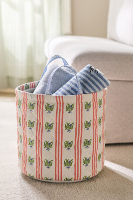 Quilted Block Print Basket | Anthropologie (US)