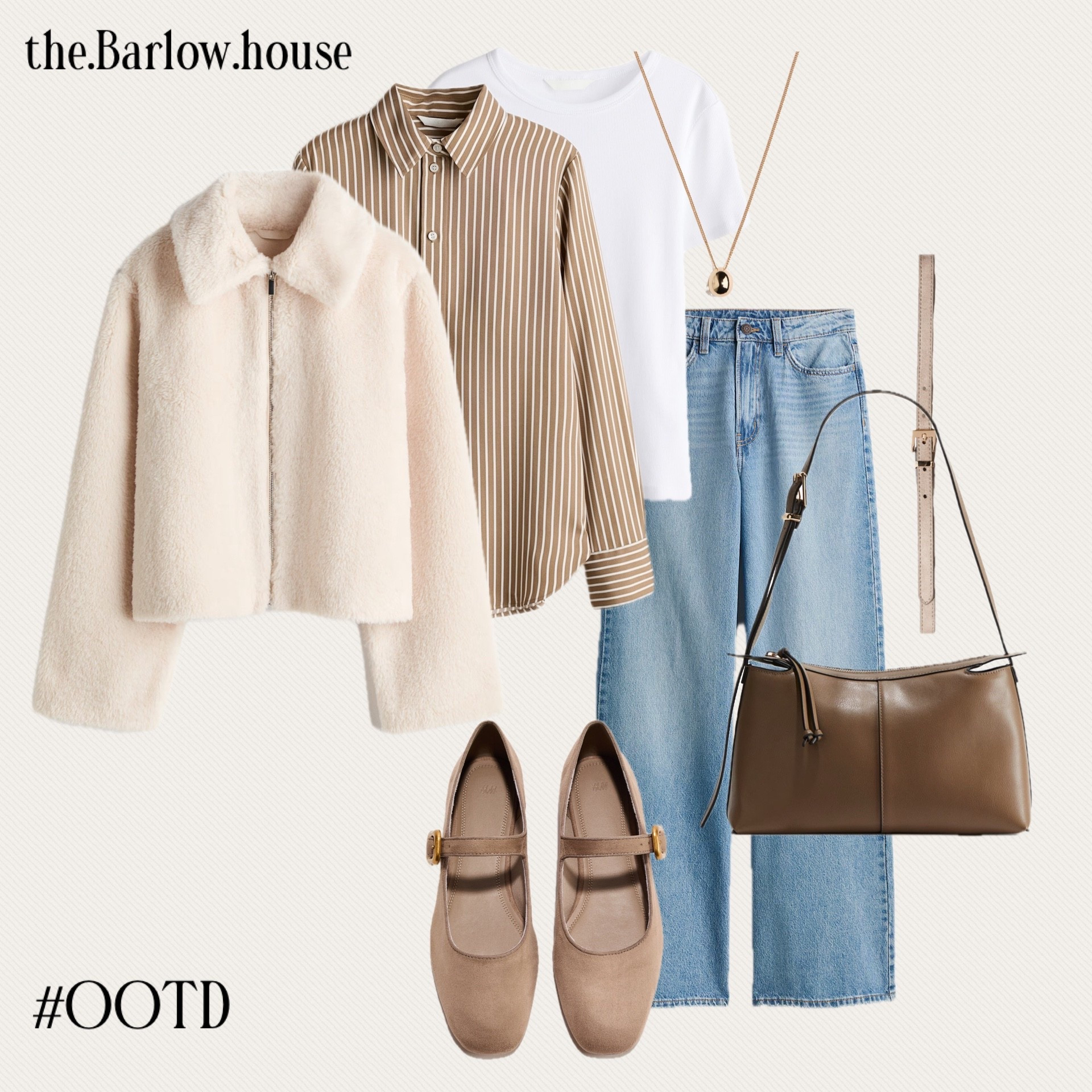 Cream, Brown, Tan Denim, Wide Leg, OOTD Inspirationn

#LTKootd #LTKOver40 #LTKmomlife