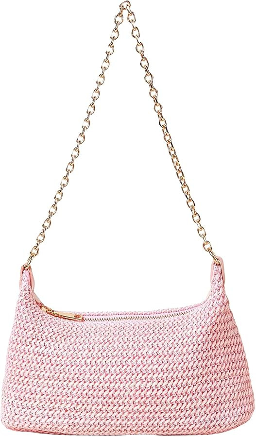 Verdusa Women's Straw Woven Shoulder Bag Tote Handbag Summer Beach Purse | Amazon (US)