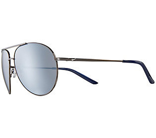 Nike Chance Men's Sunglasses - Gunmetal Grey w/ Silver Swoosh | QVC