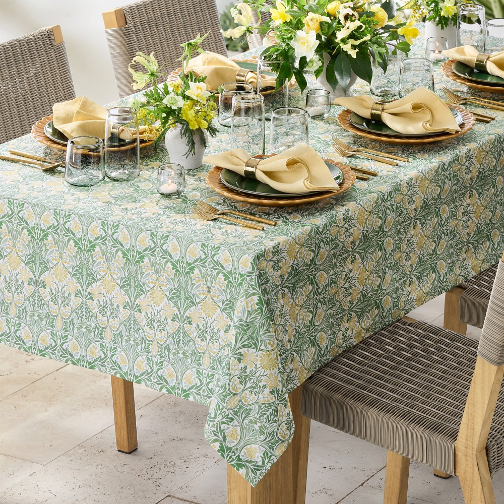 Morris &amp; Co. x Williams Sonoma Bluebell Outdoor Tablecloth | Williams-Sonoma