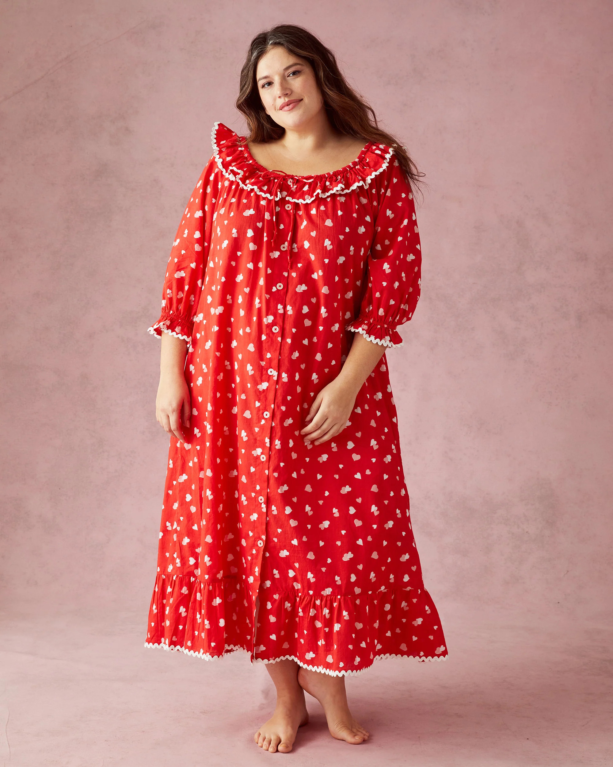 PF + Pencil &amp; Paper Co. Heartbreaker - Latte Love Nightie - Ruby | Printfresh