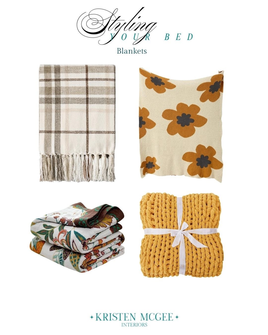 Blankets are the finishing layer that make a bed feel complete! 
From soft plaids to chunky knits-shop my favorite now! 

#ltkhome #ltkdecor 
#bedroomstyling # blanketlayering 

#LTKHome